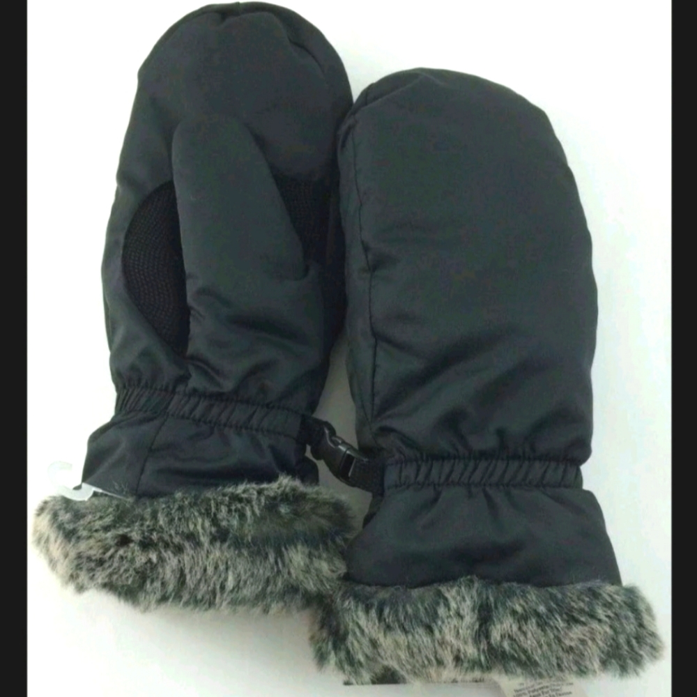 Eddie Bauer Down Essential Womens Mittens GLOVES Black S M